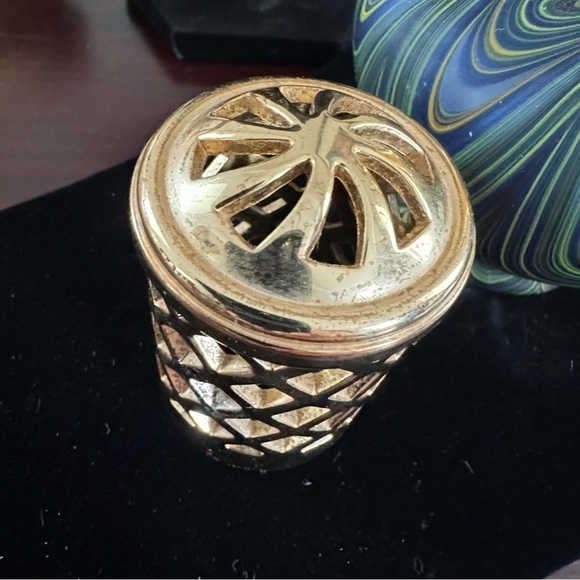 La Tee Da home fragrance lamp large glass tapered lattice crown grey multi - Picture 5 of 14